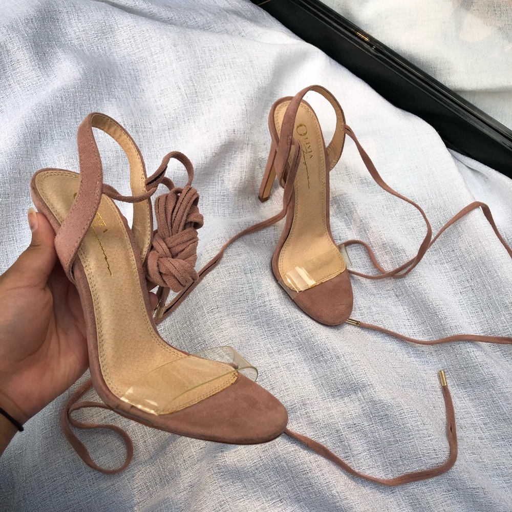 Forever 21 tie up heels (Olivia Ferguson)